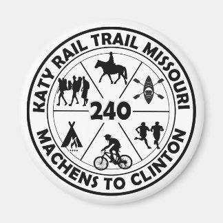 Katy Rail Trail Missouri 240 Miles.  Magnet