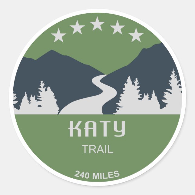 Katy Trail Classic Round Sticker (Front)