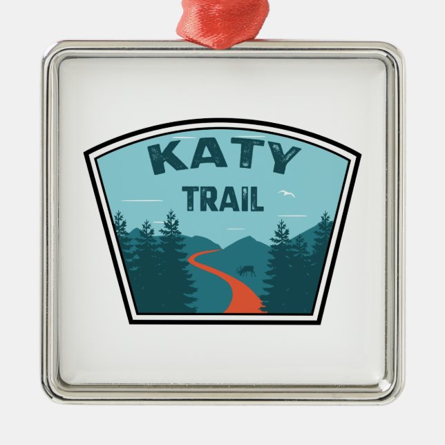 Katy Trail Metal Ornament (Front)