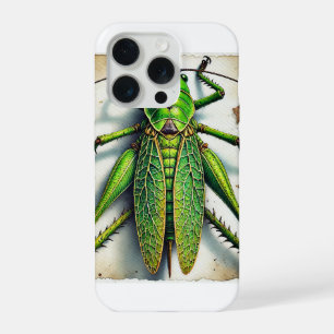 Katydid in Natural Habitat 030924IREF214 - Waterco iPhone 15 Pro Case