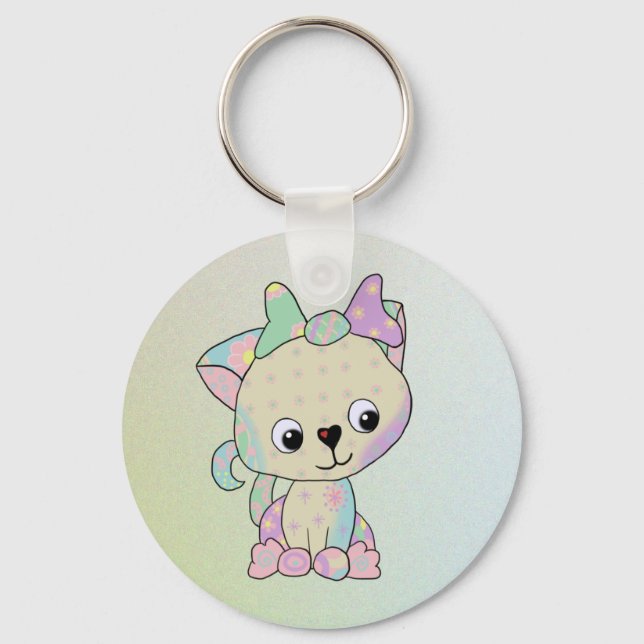 Kätzchen kunterbunt key ring (Front)
