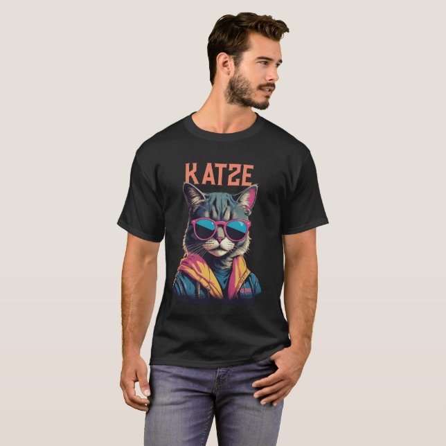 Katze design T-Shirt (Front Full)