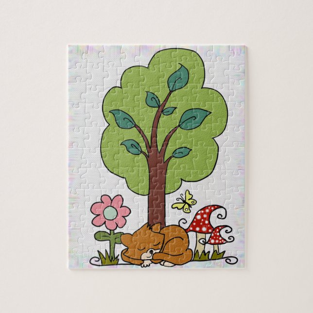 Katze unterm Baum Jigsaw Puzzle (Vertical)