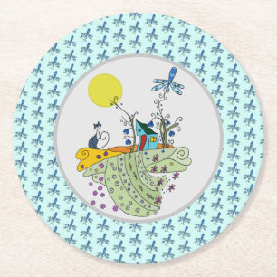 Katzenhaus Round Paper Coaster