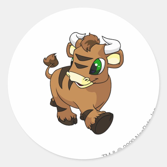 Kau Brown Classic Round Sticker (Front)