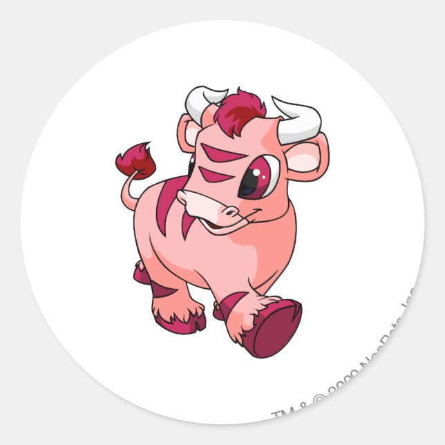 Kau Pink Classic Round Sticker (Front)
