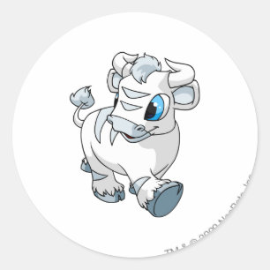 Kau White Classic Round Sticker