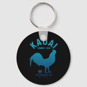 Kauai 1959 The Garden Isle Chicken Hawaii Vintage Key Ring