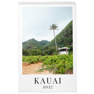 Kauai 2027 Hawaii Gift Photography Hanging Wall Calendar