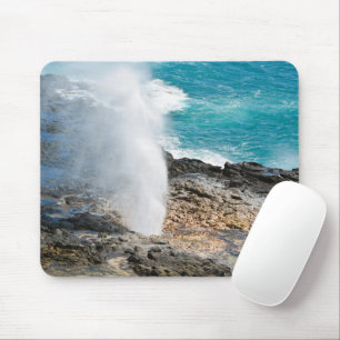 Kauai Aqua Ocean Spouting Horn Poipu Mouse Pad