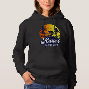 Kauai Hawaii 2023 Hawaiian Sunset Beach Retro Hoodie