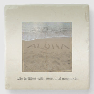 Kauai Hawaii Aloha Beach Beautiful Moments         Stone Coaster