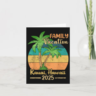 Kauai Hawaii Beach Family Vacation 2025 Summer Card