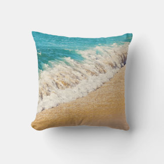 Kauai, Hawaii Beach - Teal Ocean Wave Photo Pillow