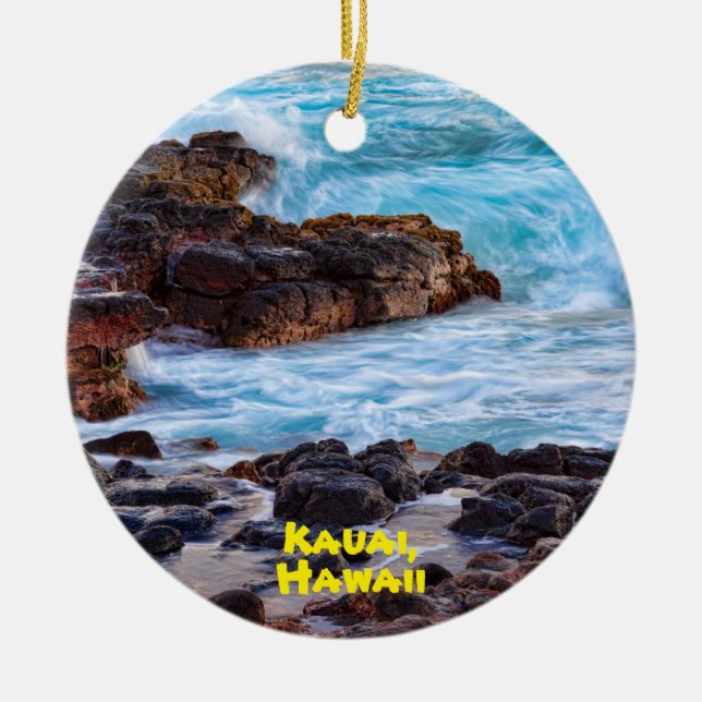 Kauai Hawaii Ceramic Ornament (Front)
