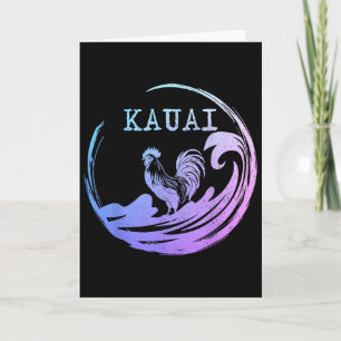 Kauai Hawaii Chicken Surf Hawaiian Souvenir Surfer Card