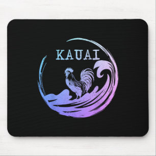 Kauai Hawaii Chicken Surf Hawaiian Souvenir Surfer Mouse Pad