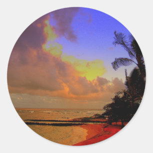 Kauai Hawaii Classic Round Sticker
