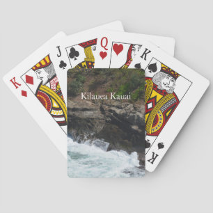 Kauai Hawaii Cliffs at Kilauea Ocean  Playing Cards
