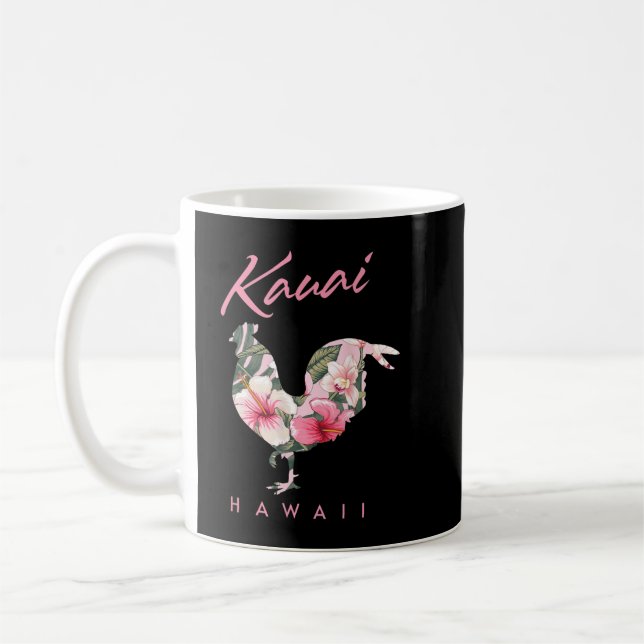 Kauai Hawaii Flower Hibiscus Chicken Lover Souveni Coffee Mug (Left)