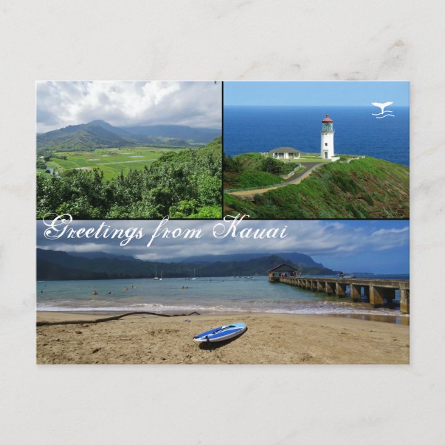 Kauai, Hawaii, Hanalei Bay, Kilauea Lighthouse Postcard (Front)