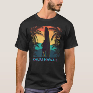 Kauai Hawaii Hawaiian Beach Surfing Surfer Surfboa T-Shirt