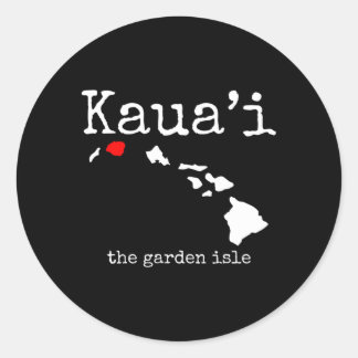 Kauai Hawaii Hawaiian Islands Map Classic Round Sticker