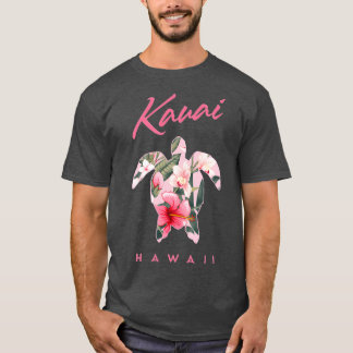 Kauai Hawaii Hibiscus Flower Sea Turtle TShirt 6