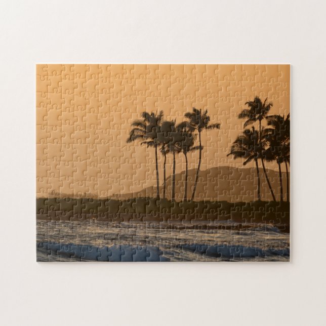 Kauai Hawaii Ocean Sunset Poipu Jigsaw Puzzle (Horizontal)