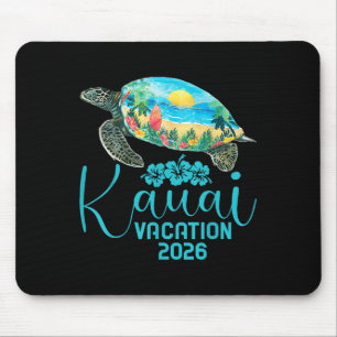 Kauai Hawaii Trip 2026 Sea Turtle Summer Vacation Mouse Pad