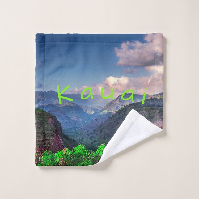 Kauai Hawaii Tropical Mountain Range Wash Cloth (Wash Cloth)