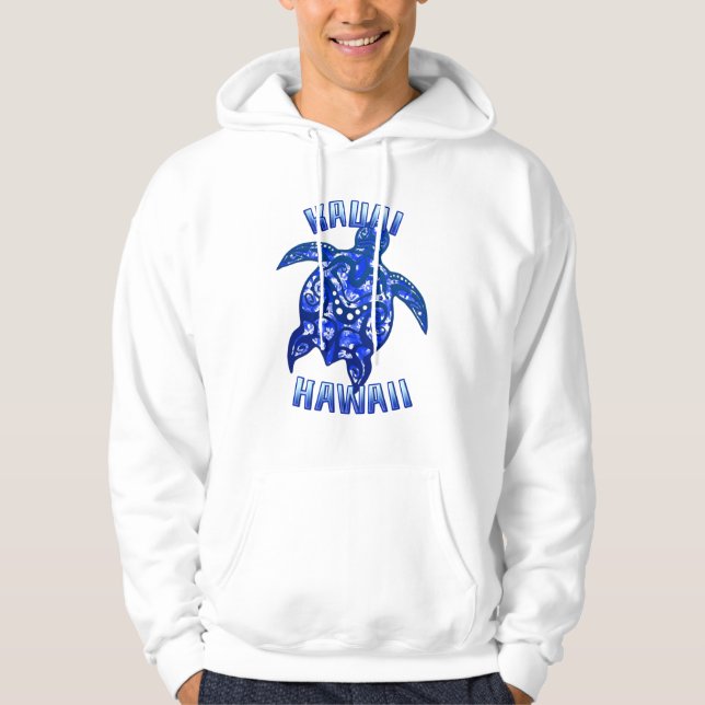Kauai Hawaii Vacation Tribal Turtle Hoodie (Front)