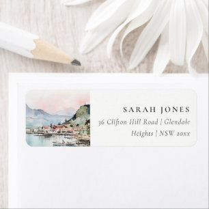 Kauai Hawaii Watercolor Landscape Address Return Address Label