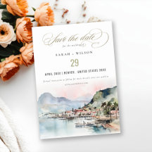 Kauai Hawaii Watercolor Landscape Wedding
