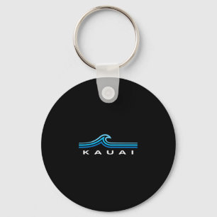 Kauai Hawaii Waves Vintage Mens Womens Girls Boys Key Ring