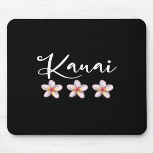 Kauai Hawaiian Plumeria Vacation Luau Shirt Mouse Pad