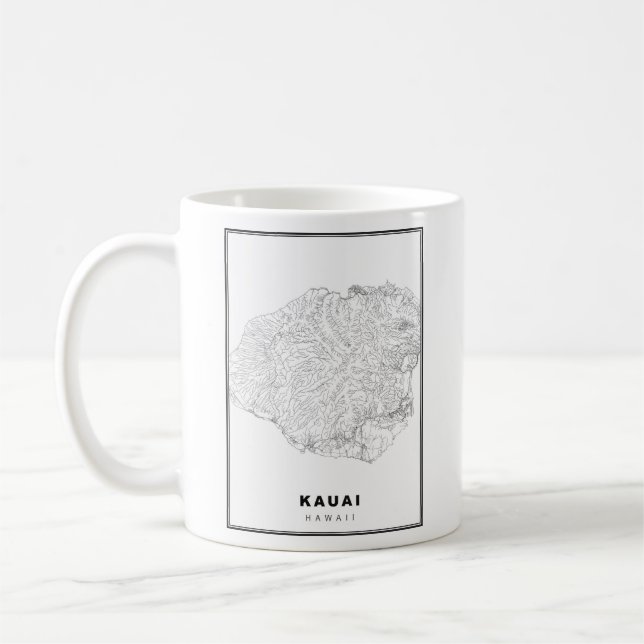 Kauai Map Coffee Mug (Left)