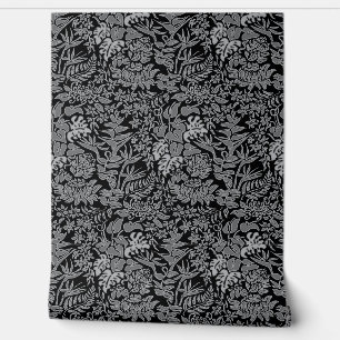 Kauai Morning Hawaiian Protea Floral - Black Wallpaper