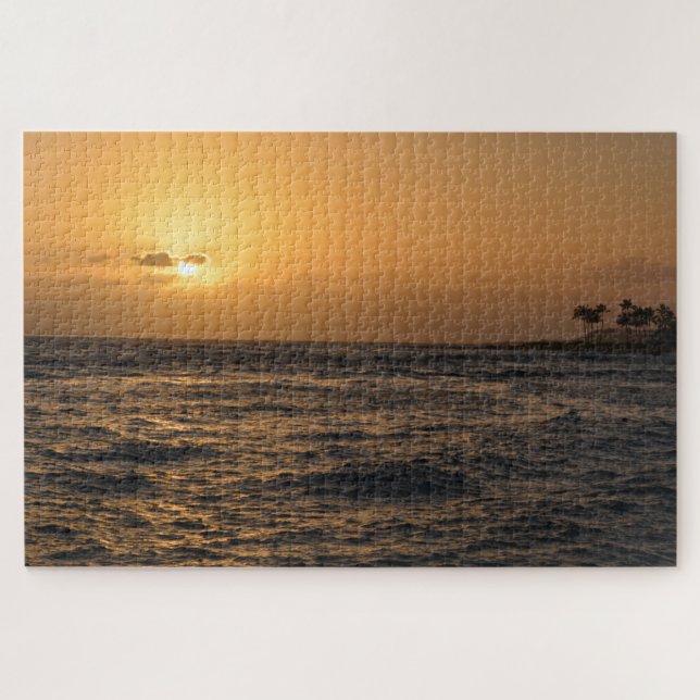 Kauai Ocean Sunset Jigsaw Puzzle (Horizontal)