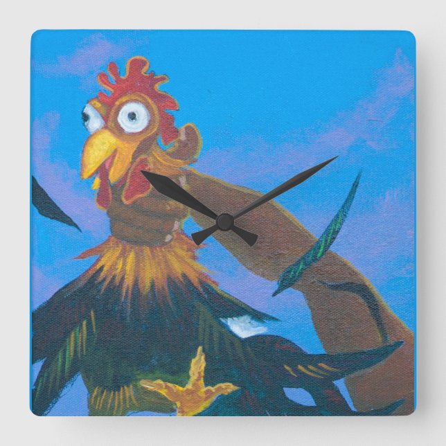 Kauai Quiet Time Square Wall Clock (Front)