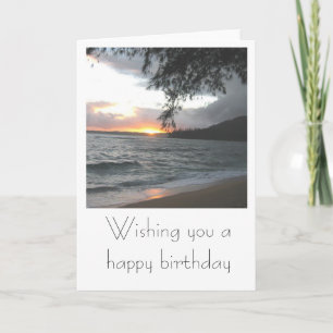 Kauai Sunset Birthday Card