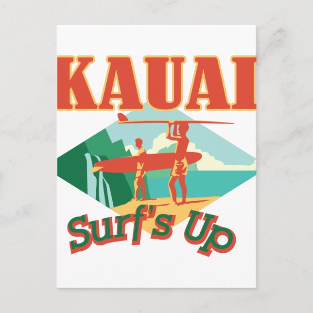 Kauai Surfs Up Postcard (Front)