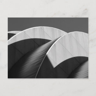 Kauffman Center Black and White Curves Postcard