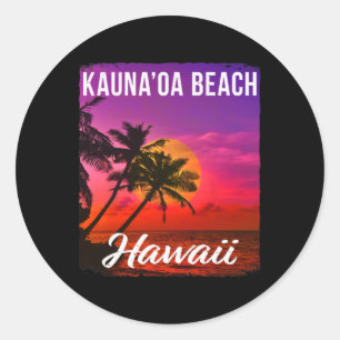 Kauna’oa Mauna Kea Beach Hawaii Hawaiian Islands T Classic Round Sticker