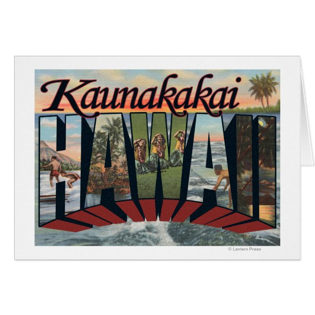 Kaunakakai, Hawaii - Large Letter Scenes (Front Horizontal)
