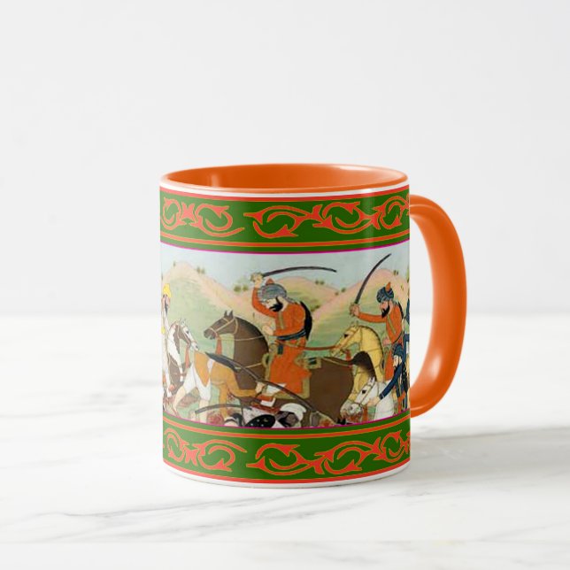 Kaur -  Sikh Historical Art #2 - orange Mug (Front Right)