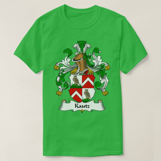 Kautz Coat of Arms Family Crest  T-Shirt (Design Front)