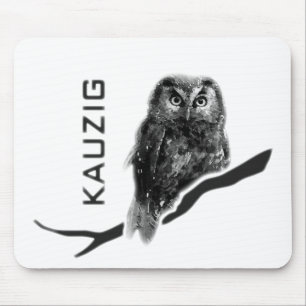 Kauz Eule Uhu käuzchen owl bird Mouse Pad
