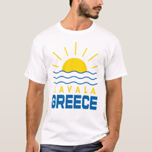 Kavala Greece Sunshine And Sea Men's White T-Shirt