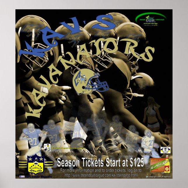 Kav's Kavanators Team Poster (Front)
